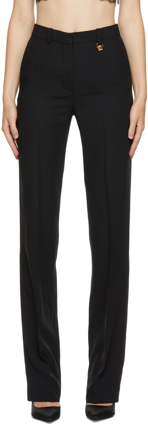 VERSACE MAN BLACK TROUSERS - VERSACE - TROUSERS | Antonioli