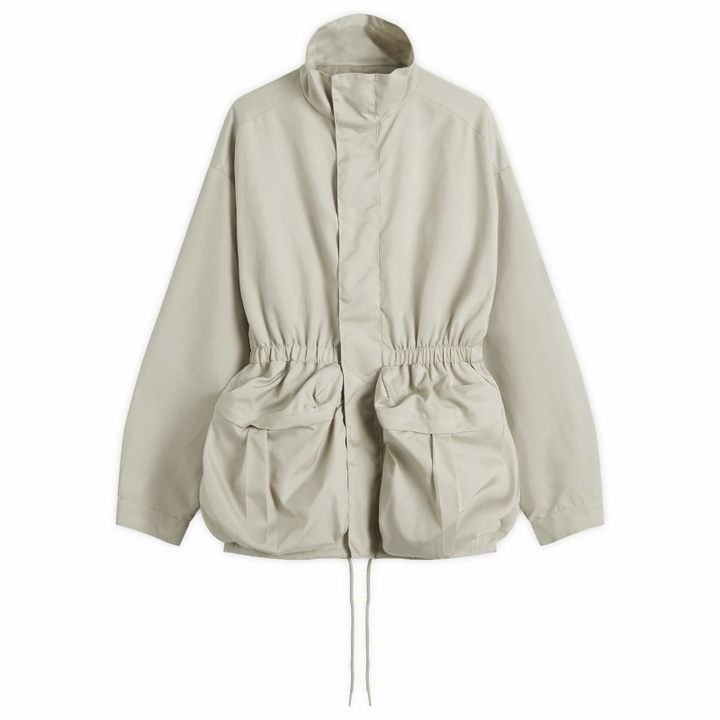 Photo: WARDROBE.NYC Women's Parka Jacket in Cement