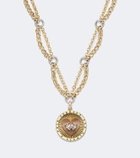 FoundRae Forever A Pair 18kt gold pendant necklace with diamonds