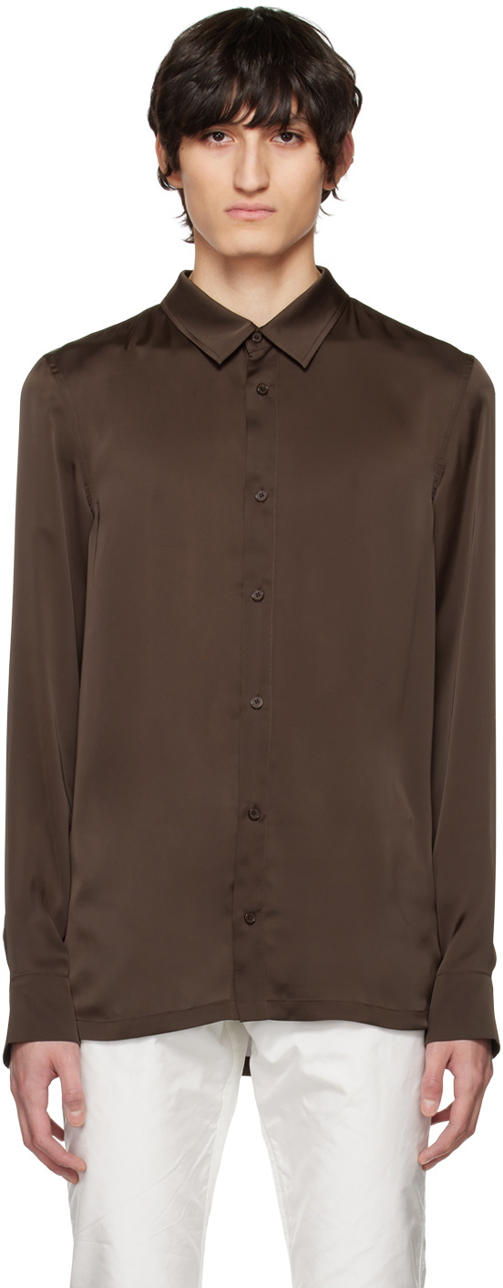 KANGHYUK Brown Semi-Sheer Shirt