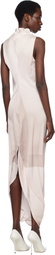 Jean Paul Gaultier White & Pink 'The Draped Trompe-L'œil Corset' Maxi Dress