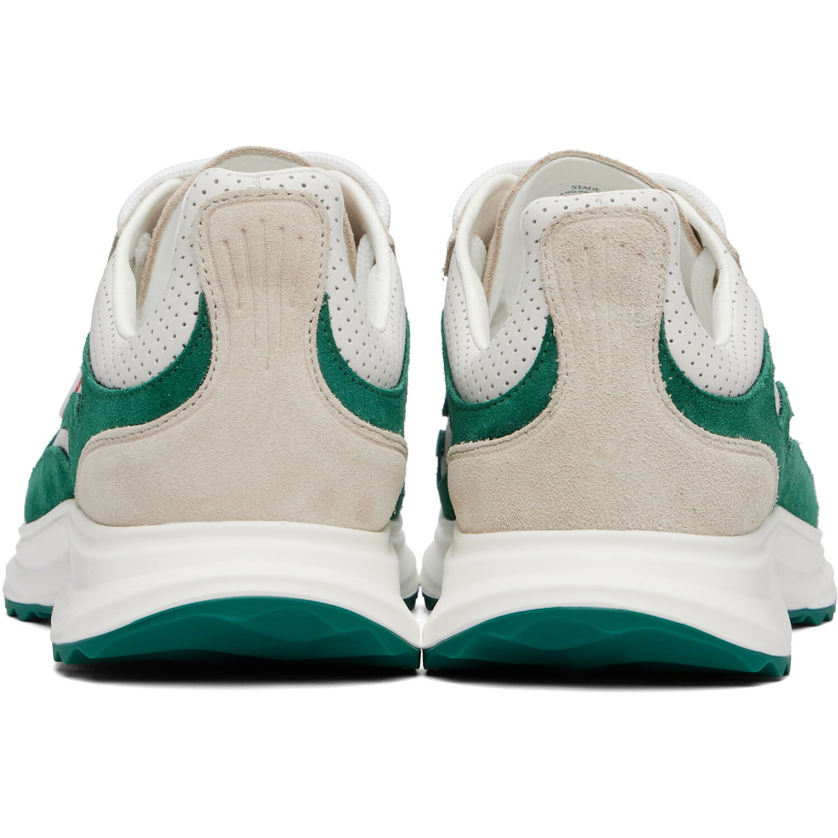 Casablanca White & Green Stade Sneakers