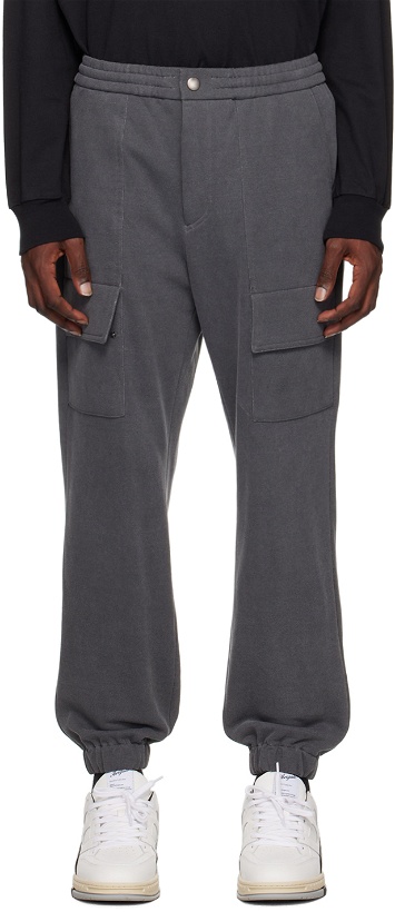 Photo: Solid Homme Gray Drawstring Cargo Pants