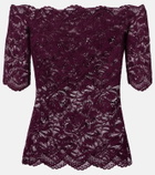 Rabanne Off-shoulder lace top