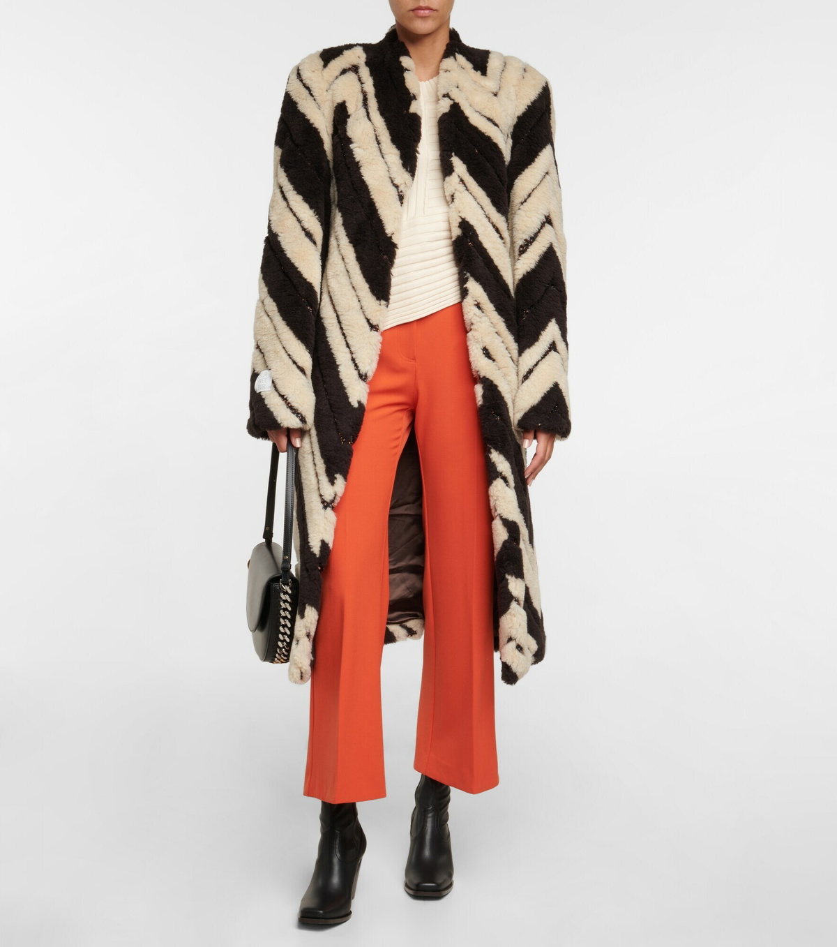 Veste/cardigan En Fausse Fourrure Moutarde Stella McCartney - Taille 38, Occasion Parfait état