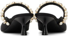 Stella McCartney Black Elsa Pearl-Embellished Kitten Heels