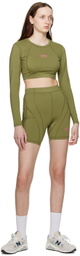 7 DAYS Active Green Cropped Long Sleeve T-Shirt