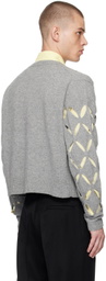 Stefan Cooke Gray Slashed Cardigan