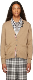 Thom Browne Tan Merino 4-Bar Cardigan