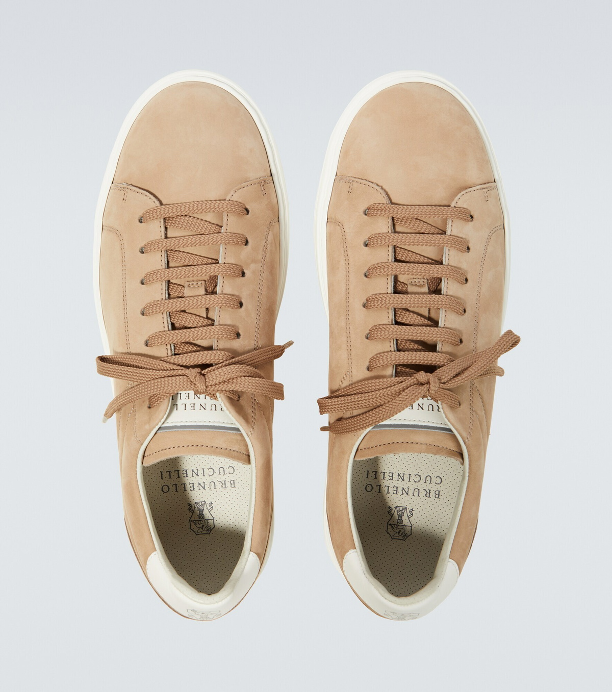 Brunello Cucinelli Bicolor Calf Leather Bos Taurus Athletic Sneakers