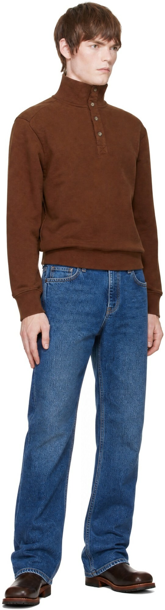 Entire Studios Brown Port Pullover Sweatshirt