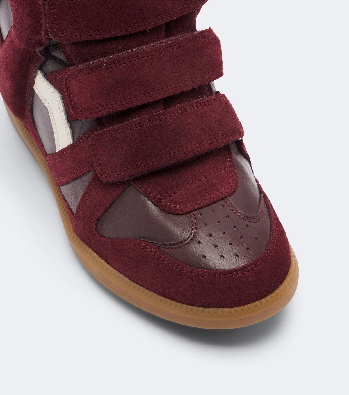 Isabel Marant Bekett leather and suede wedge sneakers