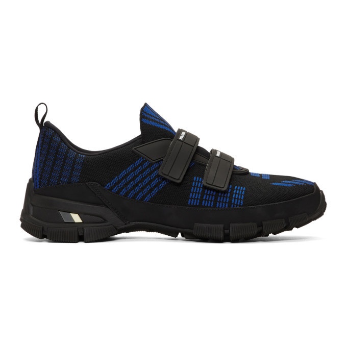 Photo: Prada Black and Blue Crossection Sneakers