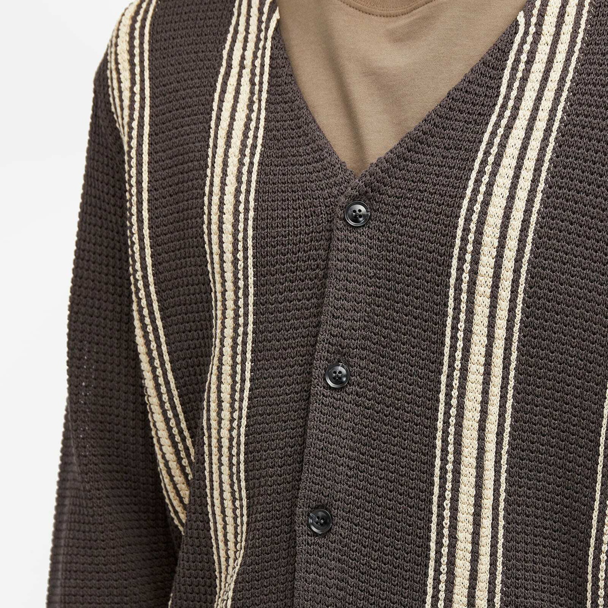 Magic Castles Men's Frank Cardigan in Charcoal Mesh