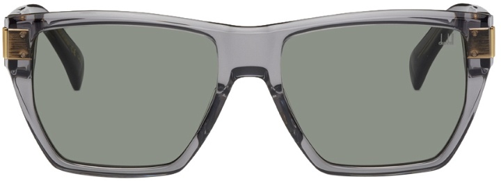 Photo: Dunhill Grey Rectangular Sunglasses