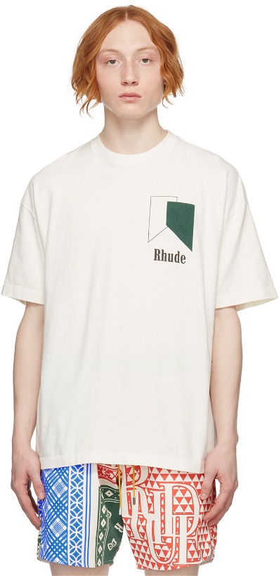 Photo: Rhude Off-White Track Logo T-Shirt
