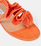 Aquazzura Noches Tropicales raffia thong sandals