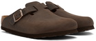 Birkenstock Brown Soft Footbed Boston Clogs