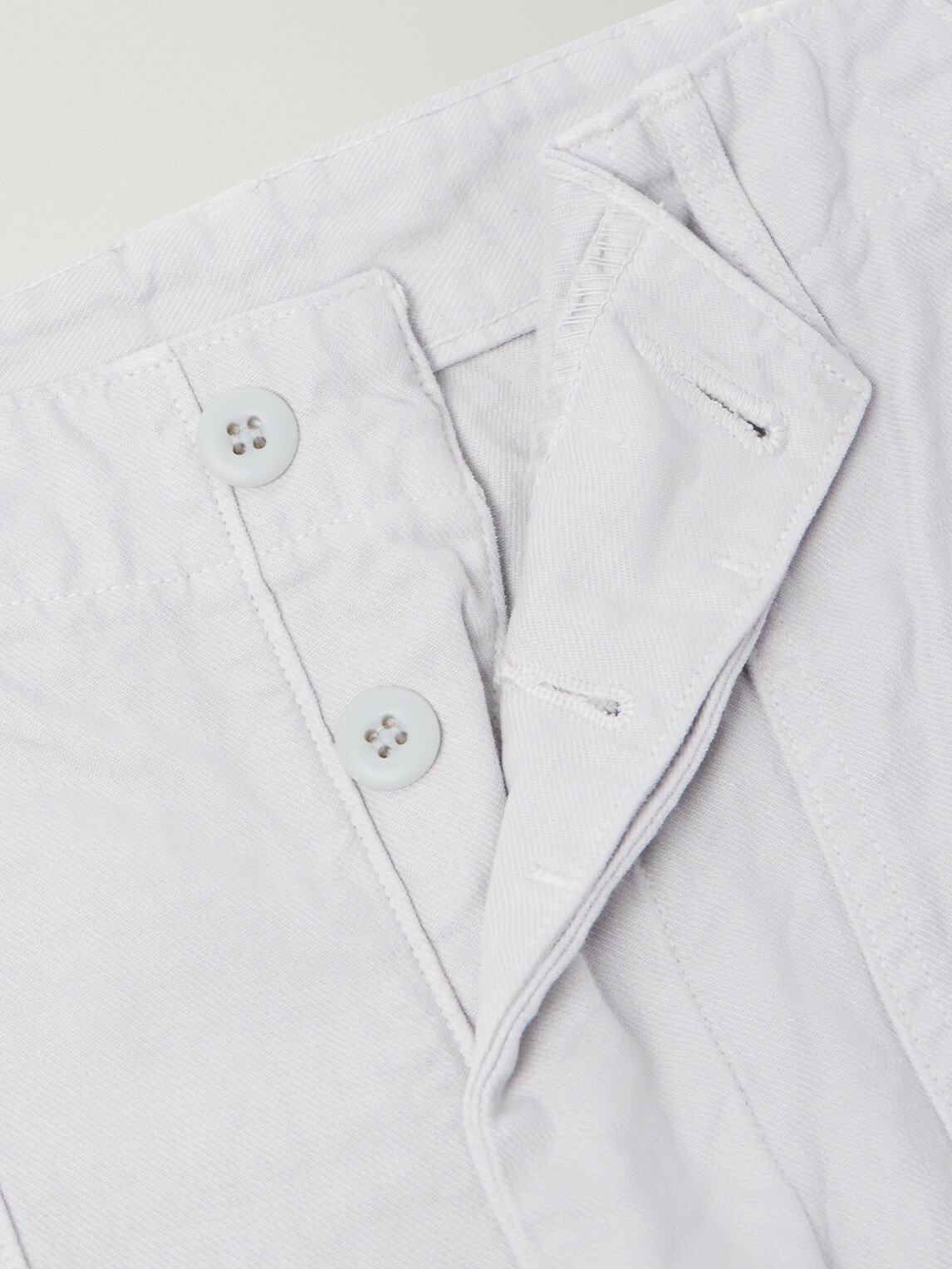 OrSlow - Serge Straight-Leg Cotton-Twill Trousers - White