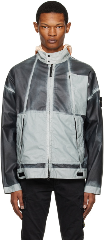 Photo: Stone Island Gray Mussola Gommata Jacket