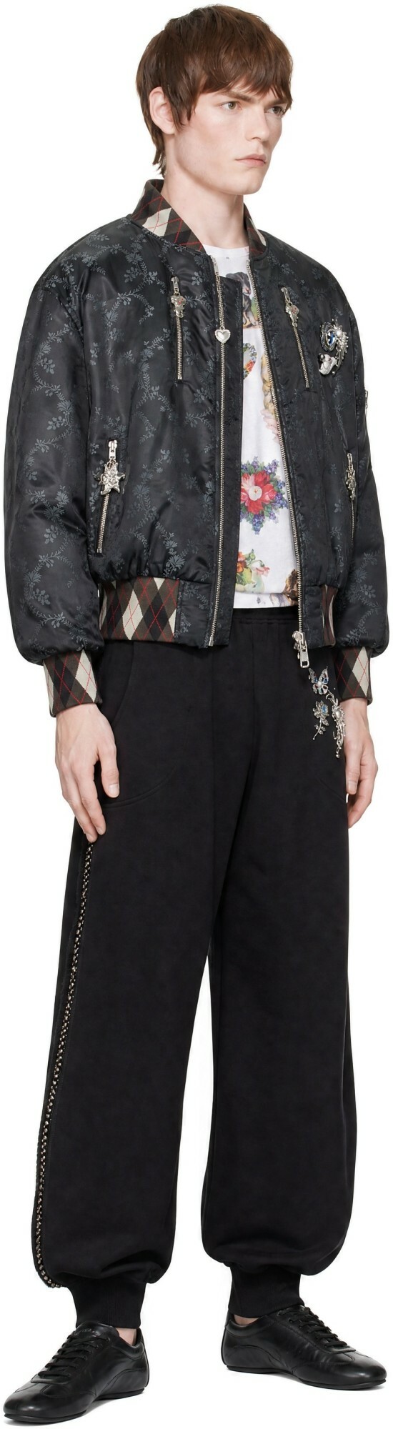 Chopova Lowena Black Crescent Bomber Jacket