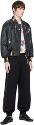 Chopova Lowena Black Crescent Bomber Jacket