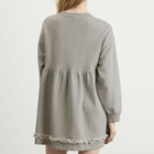 GANNI Women's Isoli Crewneck Peplum Dress in Paloma