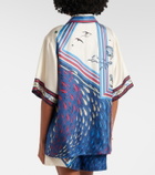 Alémais Printed silk satin shirt
