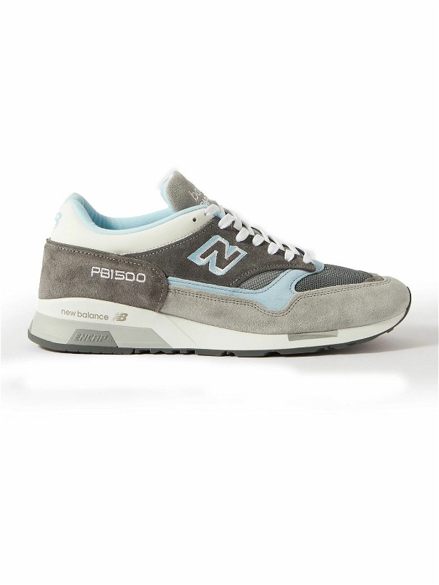 Photo: New Balance - Beams Paperboy MIUK 1500 Leather, Mesh and Suede Sneakers - Gray