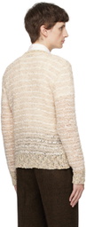 Ernest W. Baker Off-White Crewneck Cardigan