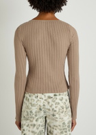 Free People Tilly Ribbed Stretch-cotton top Taupe