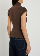 Reformation Pien Knit top Dark Brown