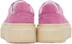MM6 Maison Margiela Pink Gambetta Lace-Up Platform Sneakers