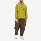 And Wander Men's Wool Fleece Pullover in Yellow Green