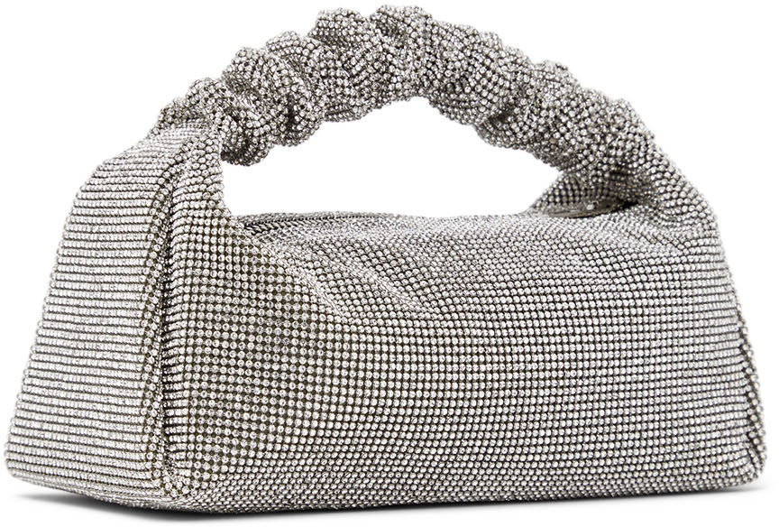 Alexander Wang Silver Mini Scrunchie Top Handle Bag Alexander Wang