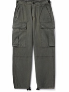 Cherry Los Angeles - Straight-Leg Cotton-Twill Cargo Trousers - Gray