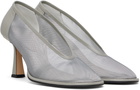 RECTO Gray Poppy Rounded Toe Heels
