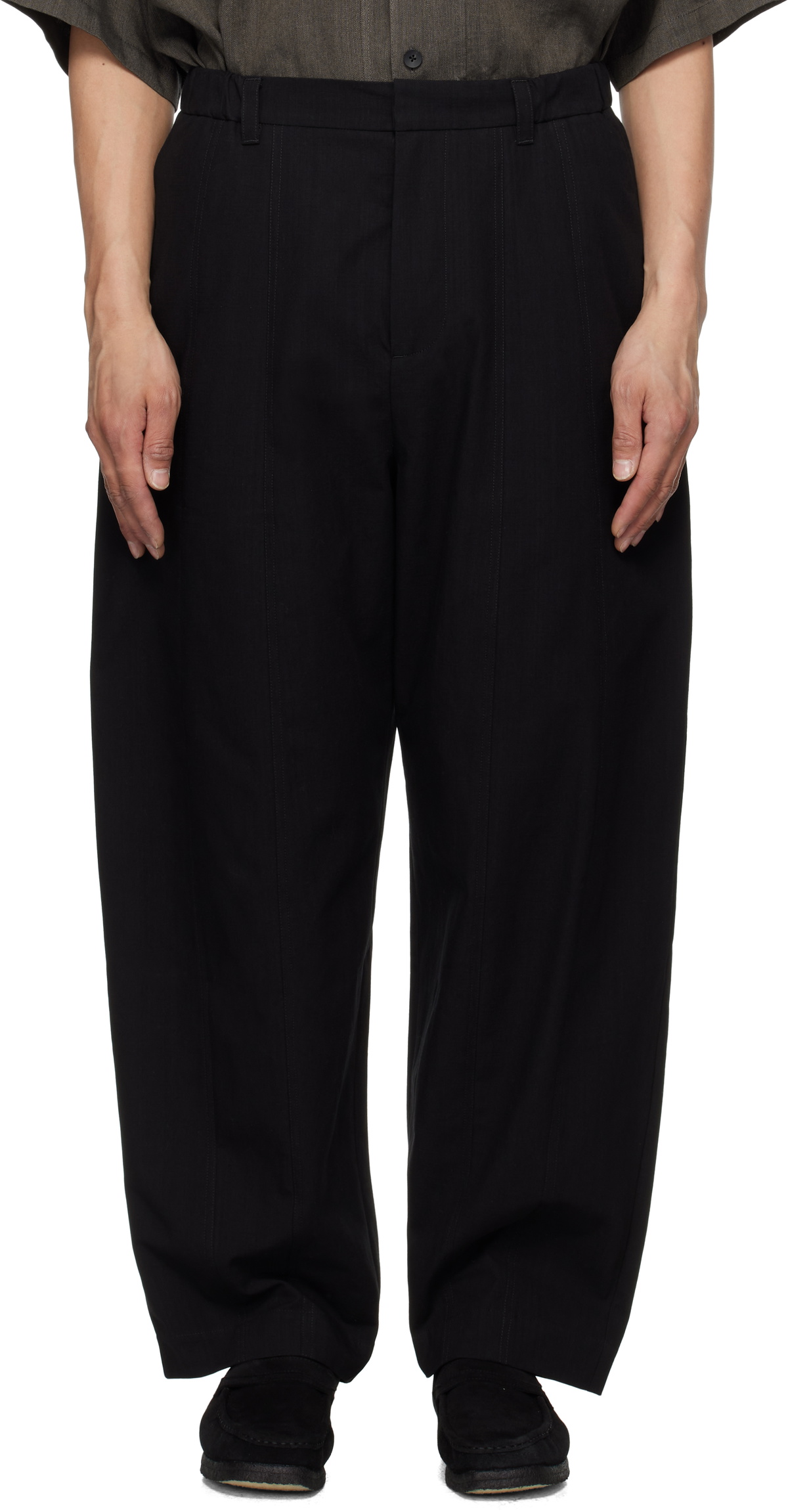 Toogood Black Linen Bricklayer Trousers Toogood Toogood Black Linen Bricklayer Trousers Toogood