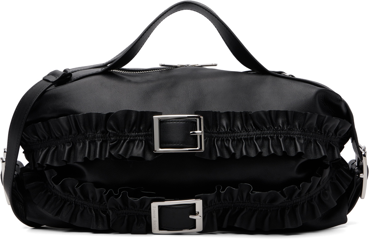 Simone Rocha Black Biker Frill Bag