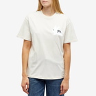 JW Anderson Women's Bunny Embroidered Logo T-Shirt in Beige