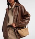 Brunello Cucinelli Duo Mini Monili suede top-handle bag