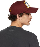 Dsquared2 Burgundy Patch Baseball Cap