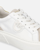 Pinko Sneakers With Platform Sole And Coloured Heel White/Lime