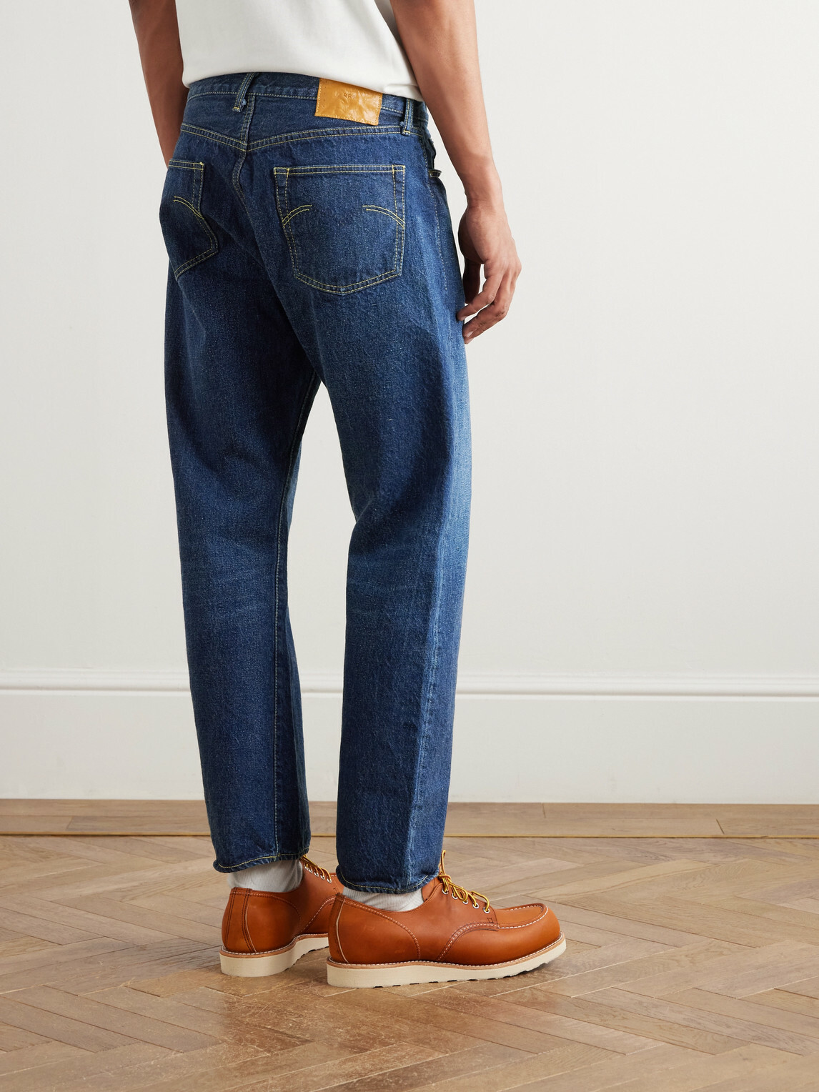 Remi Relief - 1954 Straight-Leg Cropped Distressed Jeans - Blue