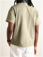 AMI PARIS - Logo-Embossed Cotton-Jersey T-Shirt - Neutrals
