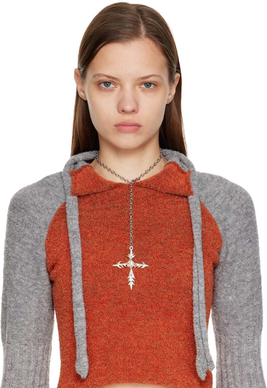 Harlot Hands SSENSE Exclusive Silver Chapel Necklace Harlot Hands