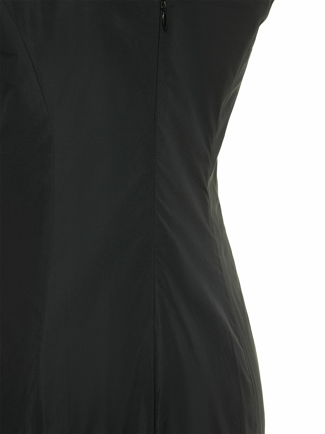 ROCHAS Sleeveless Pleated Taffeta Long Dress