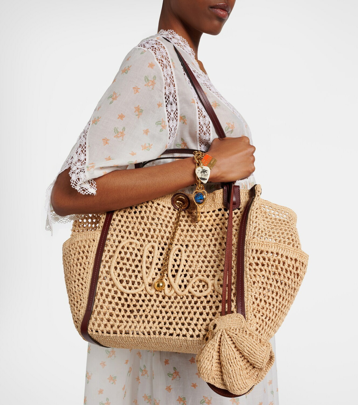 Chloé Iconic Large raffia tote bag