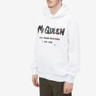 Alexander McQueen Men's Grafitti Logo Popover Hoody in White/Mix