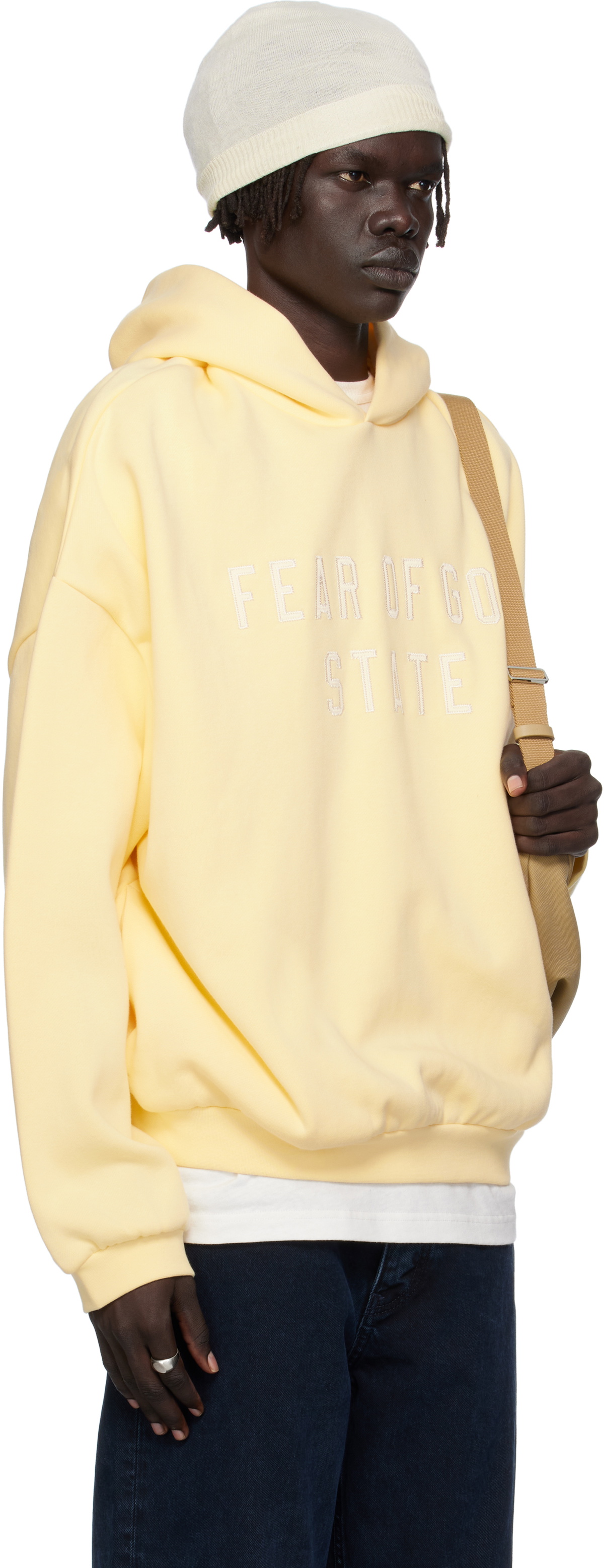 Fear of God ESSENTIALS Yellow 90s Fit Fleece Hoodie Fear Of God